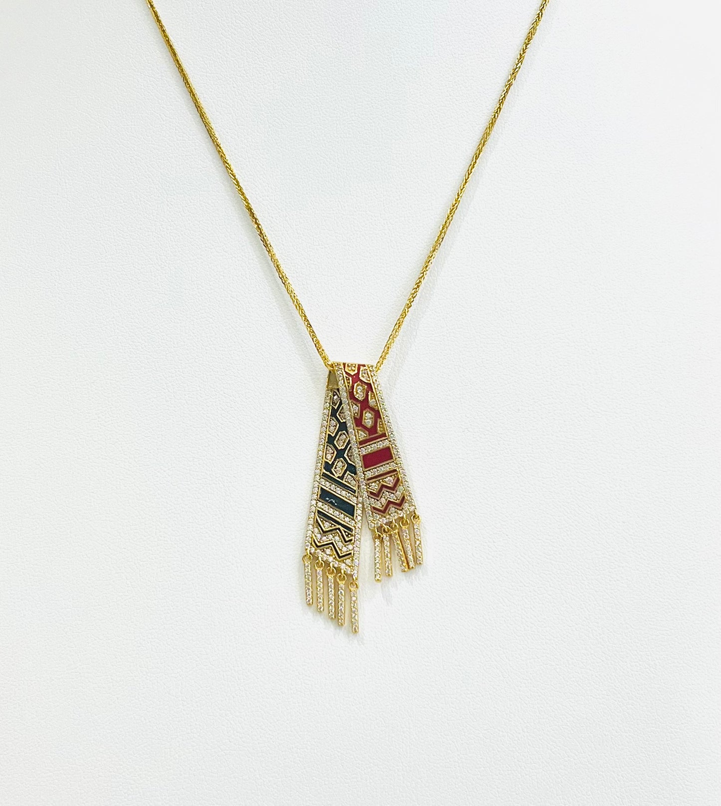 21k Gold Palestine scarf (kufia) Necklace