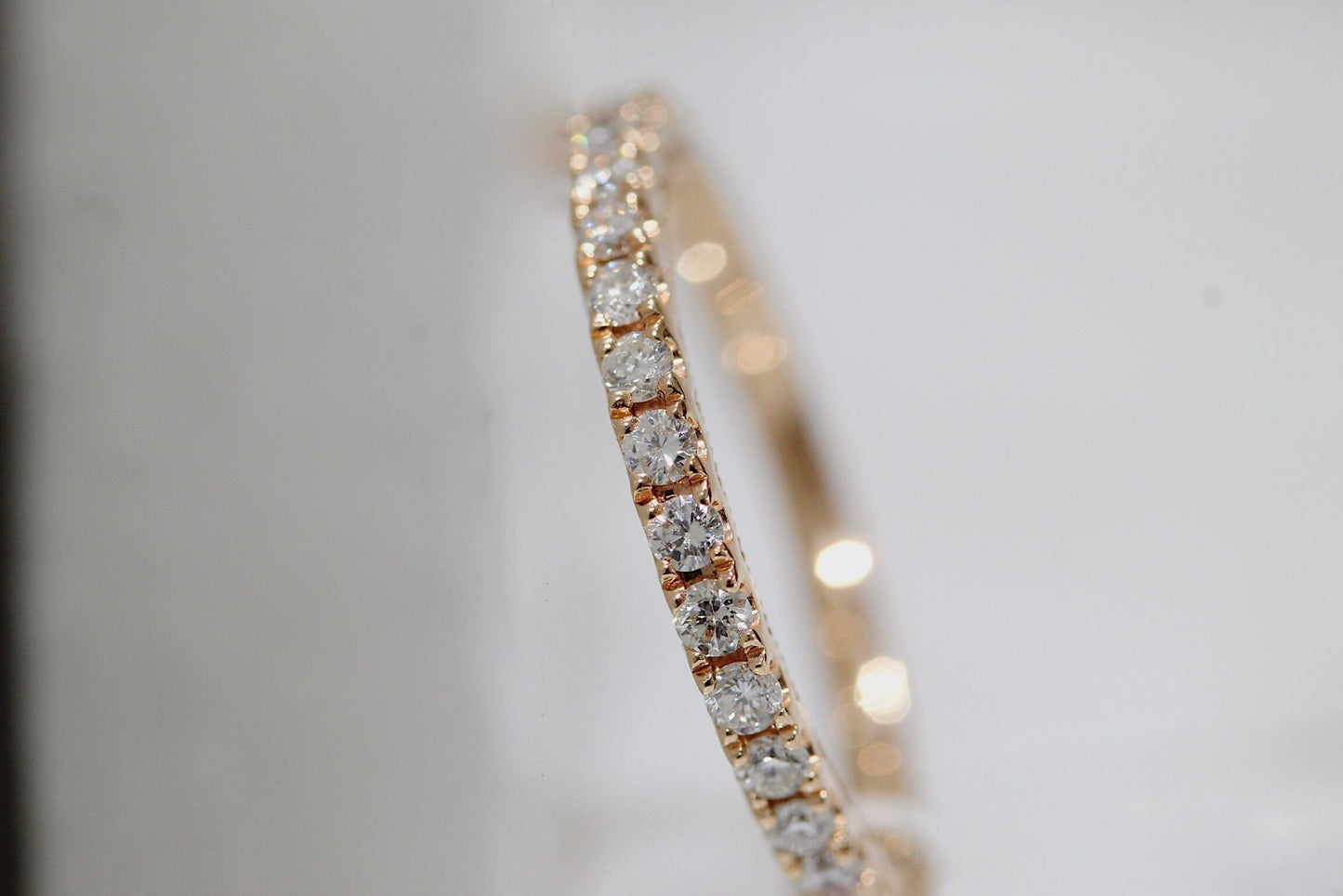 14K Rose Gold .71 Carat Diamond Eternity Band Ring