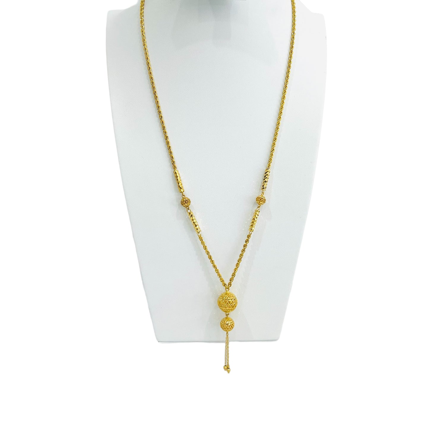 21K Gold Long Necklace