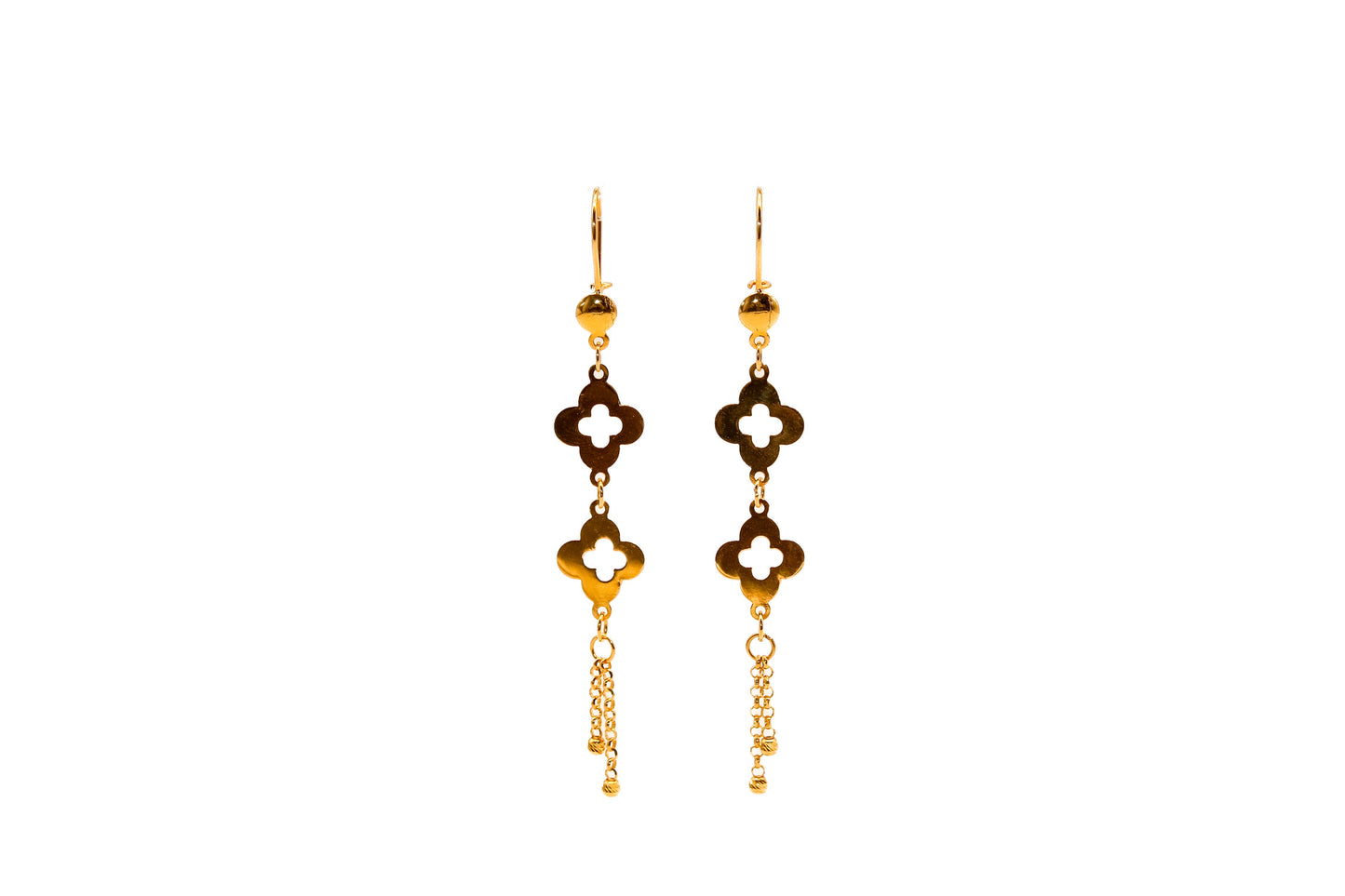 21K Gold Dangle Earrings