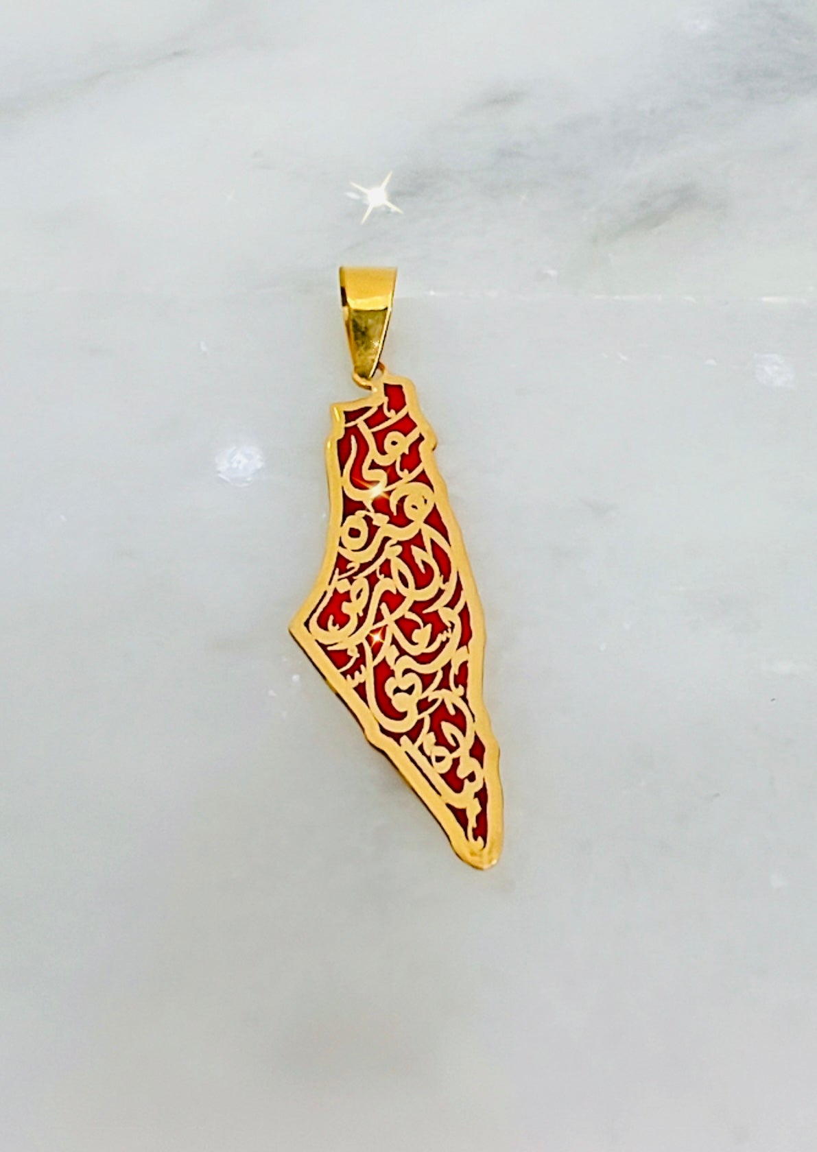 21k Gold Palestine Pendant