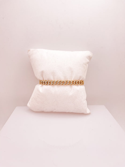 14K Gold 3.70 Carat Diamond Cuban Link Bracelet