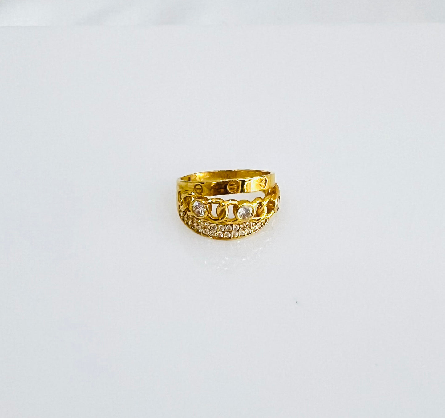 21K Gold Staked Ring