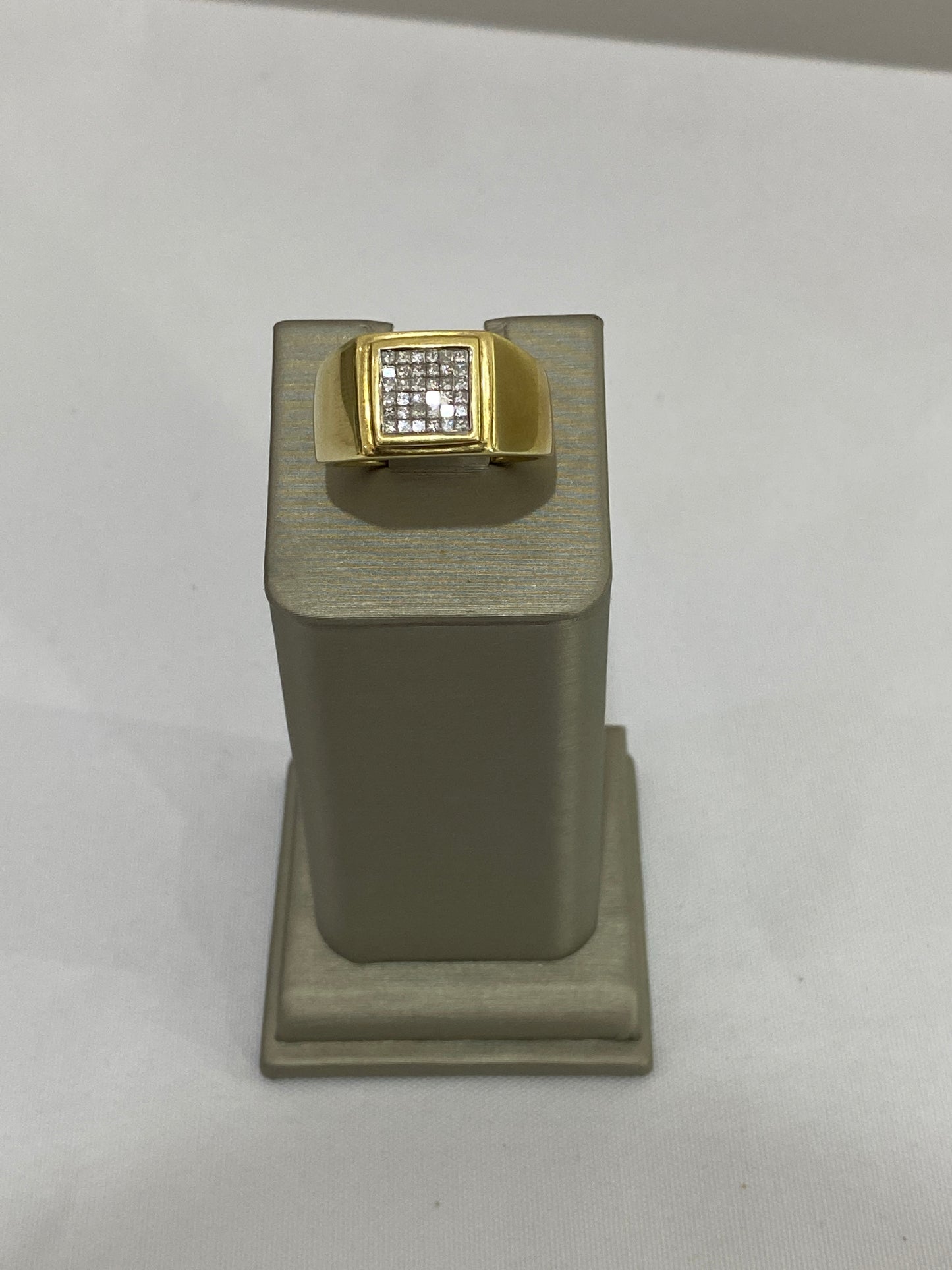 14k Gold Diamond Mens Ring