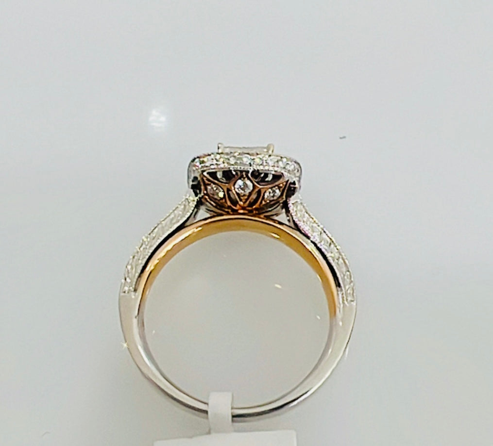 14K White Gold 1.08 Carat Diamond Ring