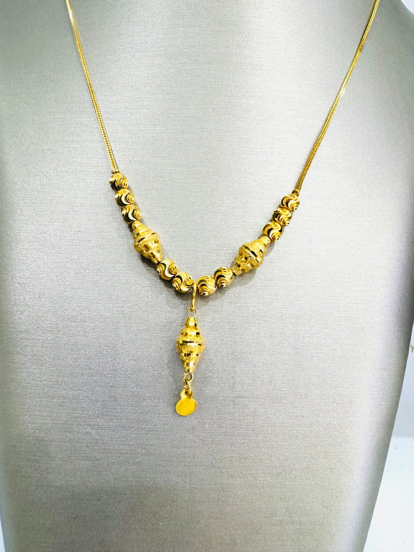 21K Gold Necklace Half Set