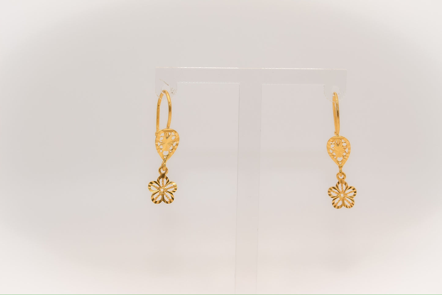 21K Gold Flower Earrings