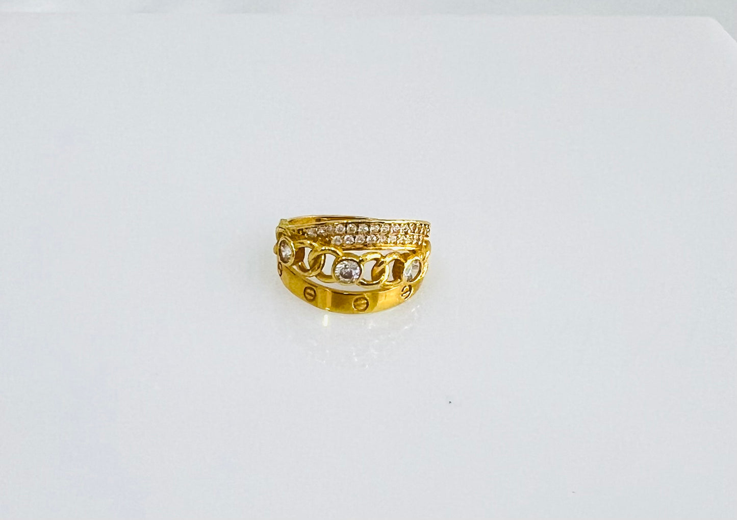 21K Gold Staked Ring