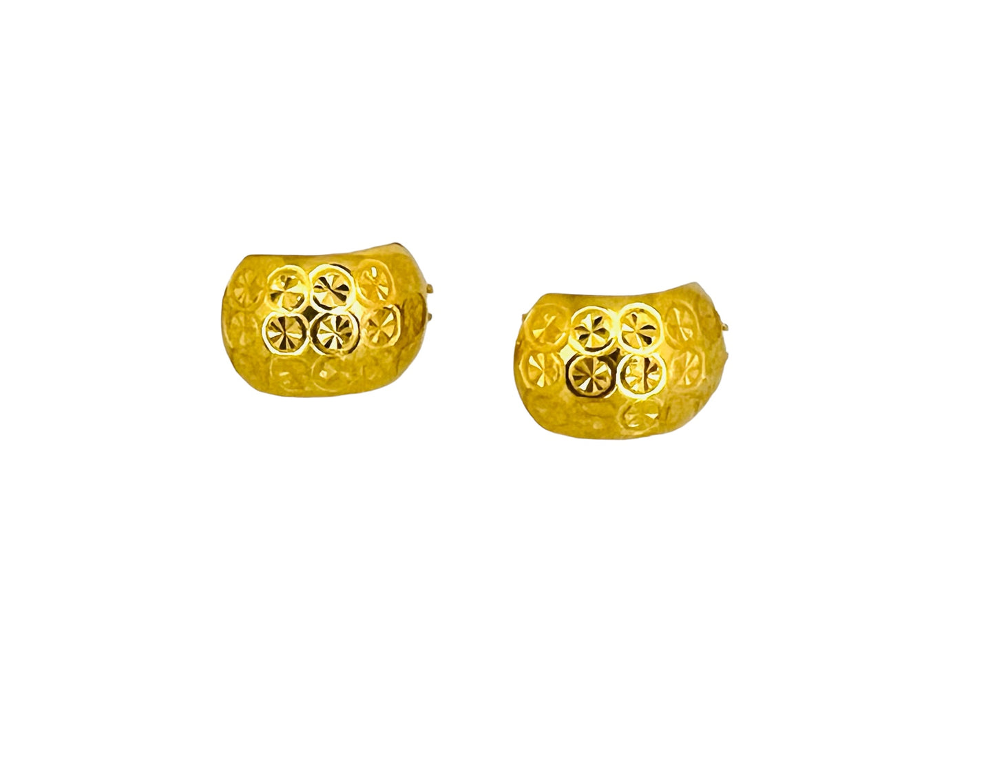 21K Gold Cuff Earrings