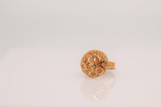 21K Gold Round Ring