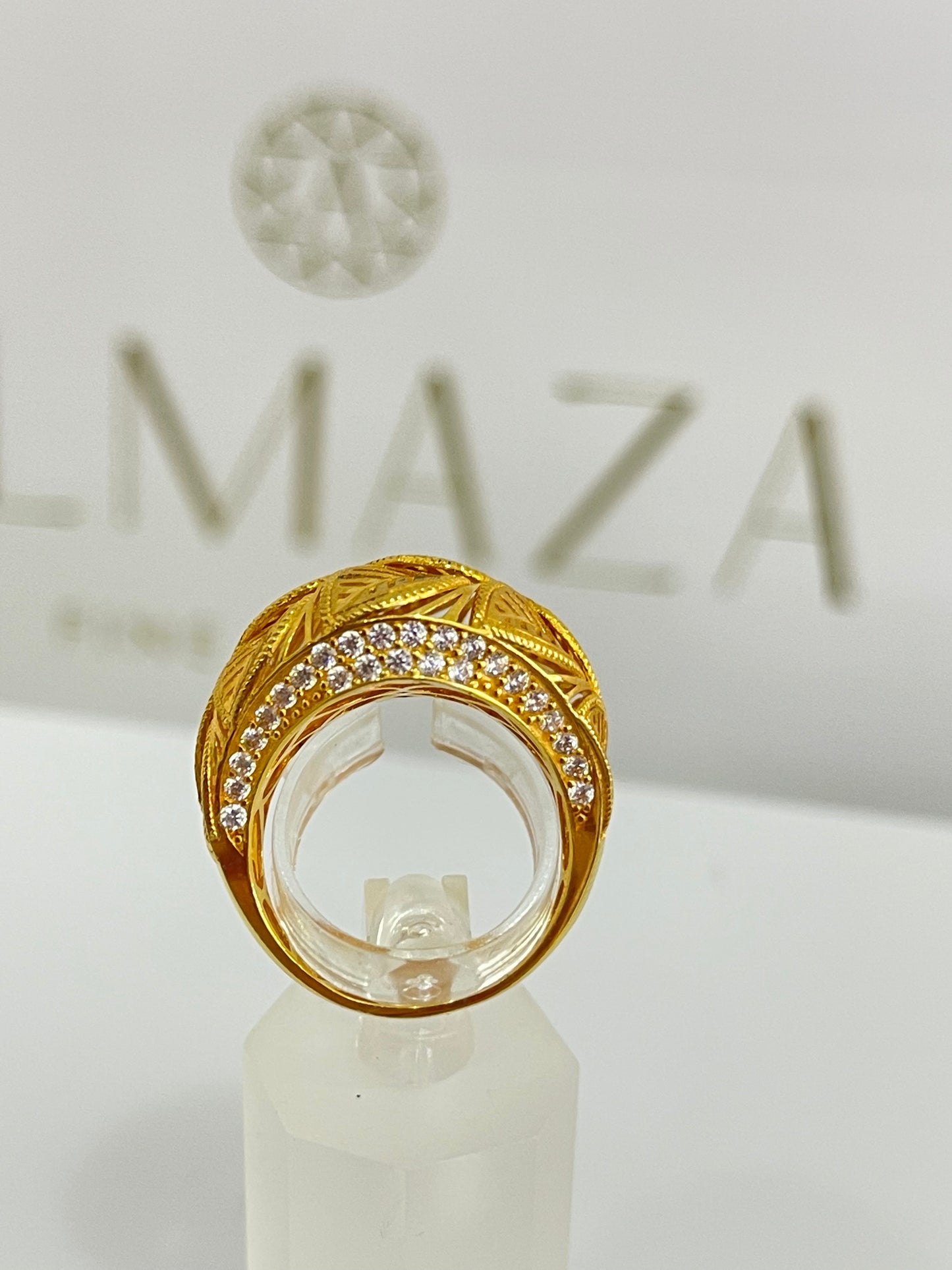 21K Gold Leaf Ring