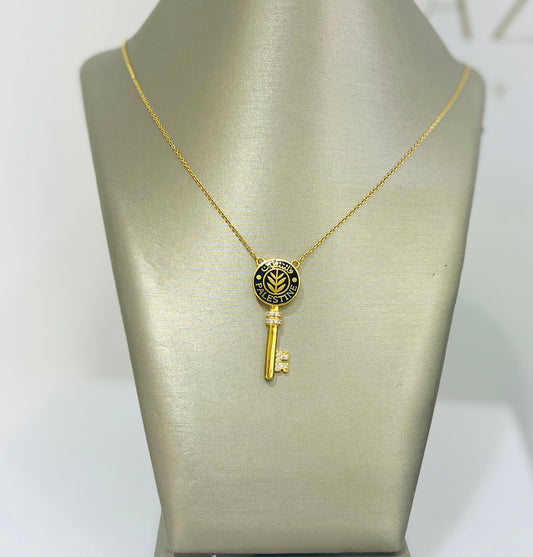 21K Gold Palestine Key Necklace