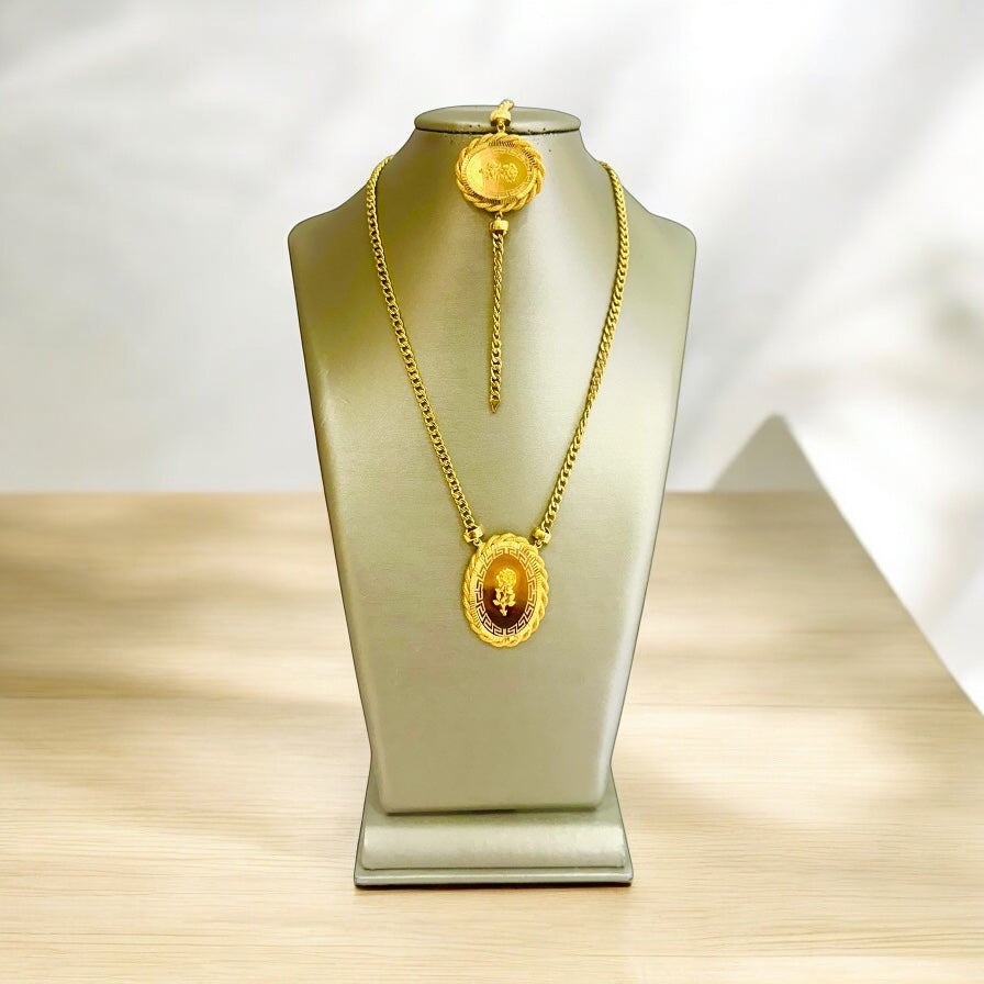 21K Gold Rose Set
