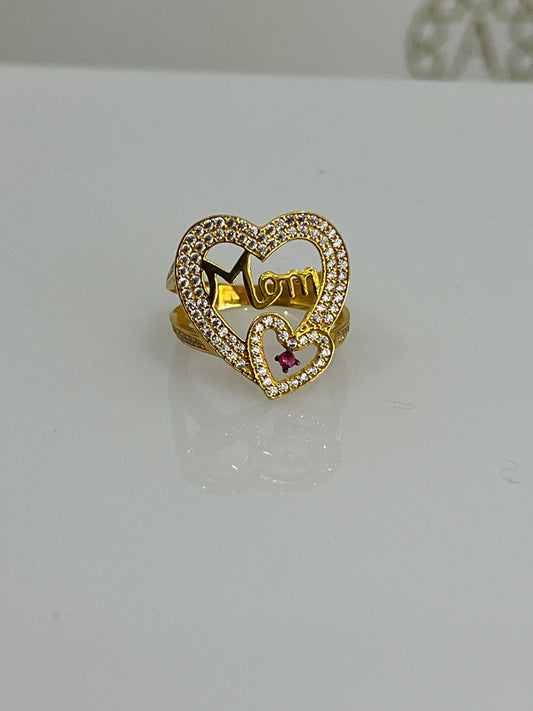 21K Gold Mom Ring