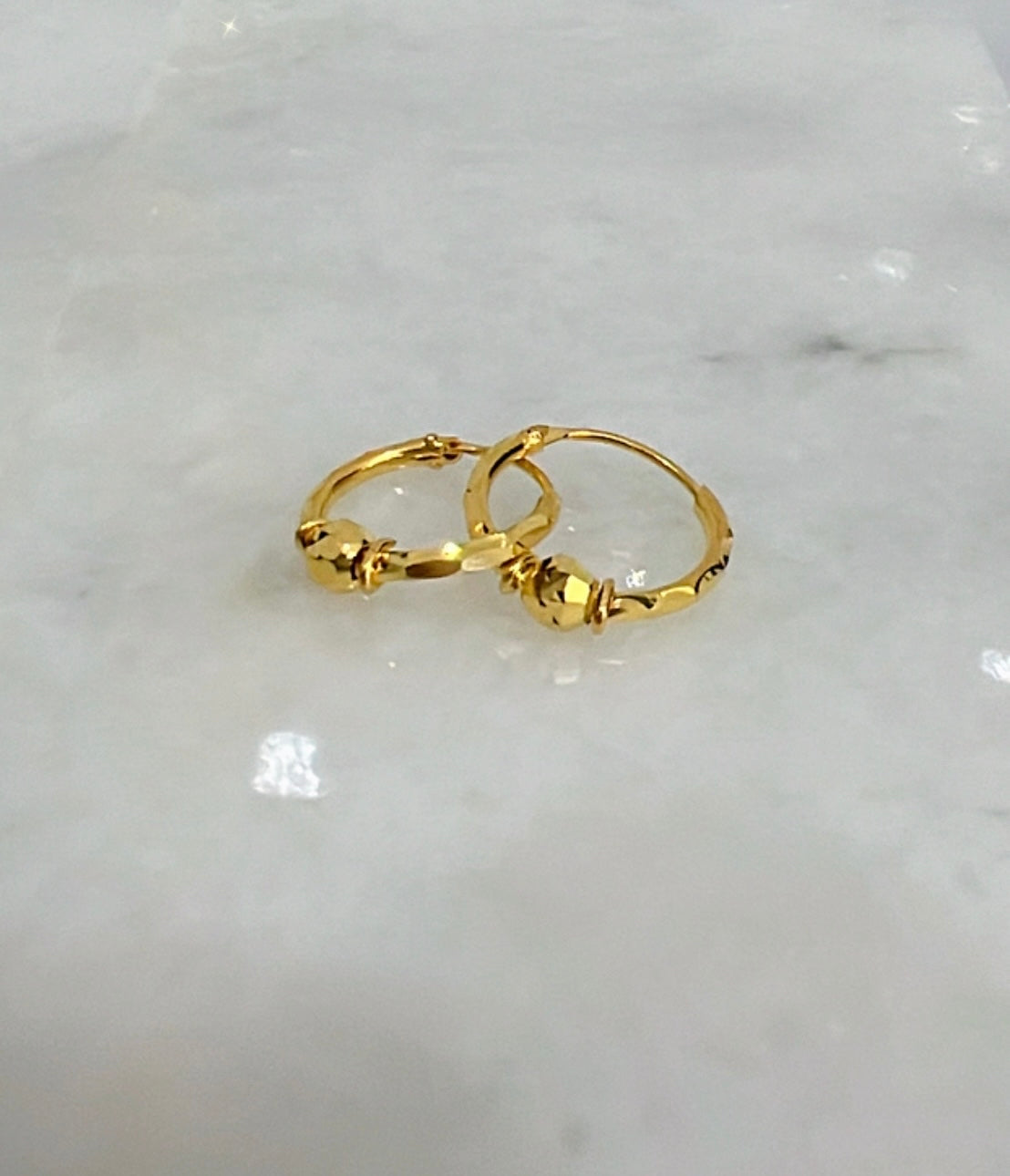 21k Gold kids Mini Hoop Earrings