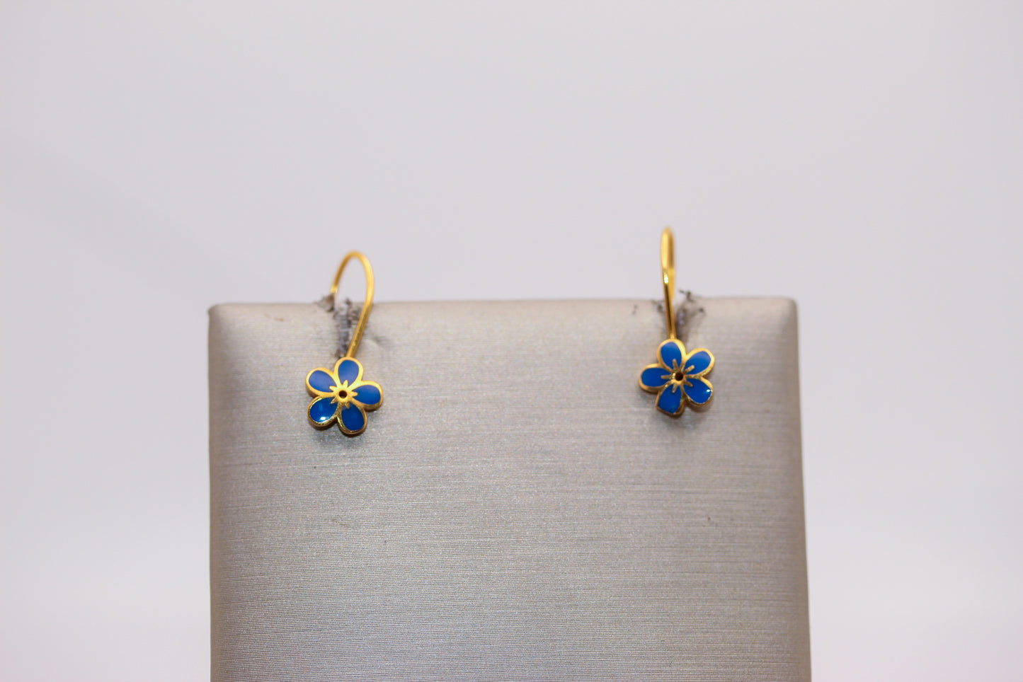 21K Gold Kids Flower Earrings