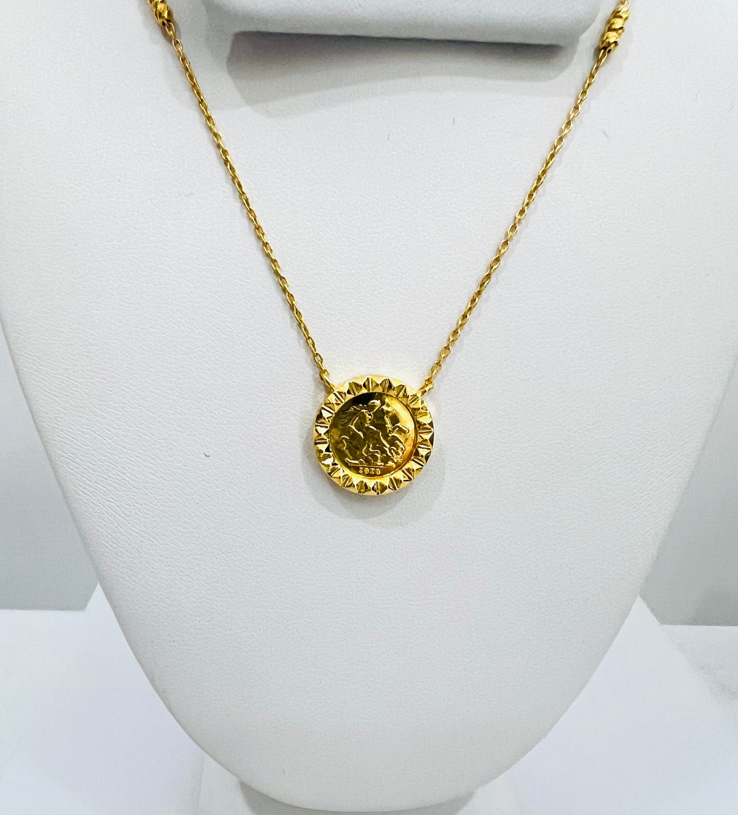 21K Gold Coin Himo Necklace