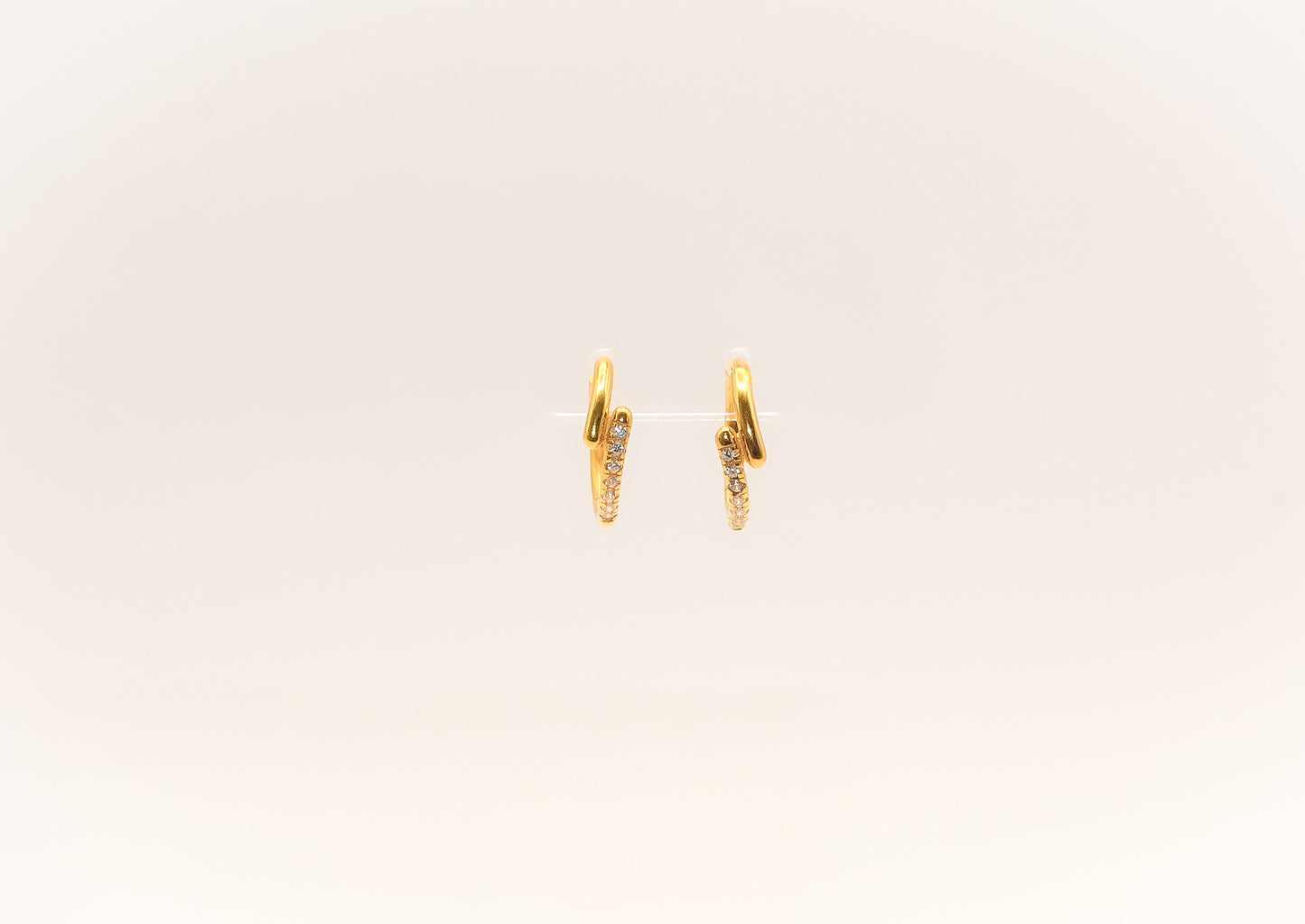 21K Gold Kids Mini Studded Huggies Earrings