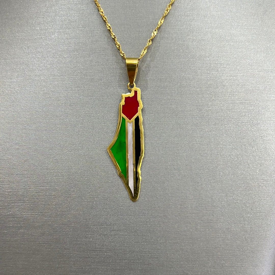 21k Gold Palestine Necklace