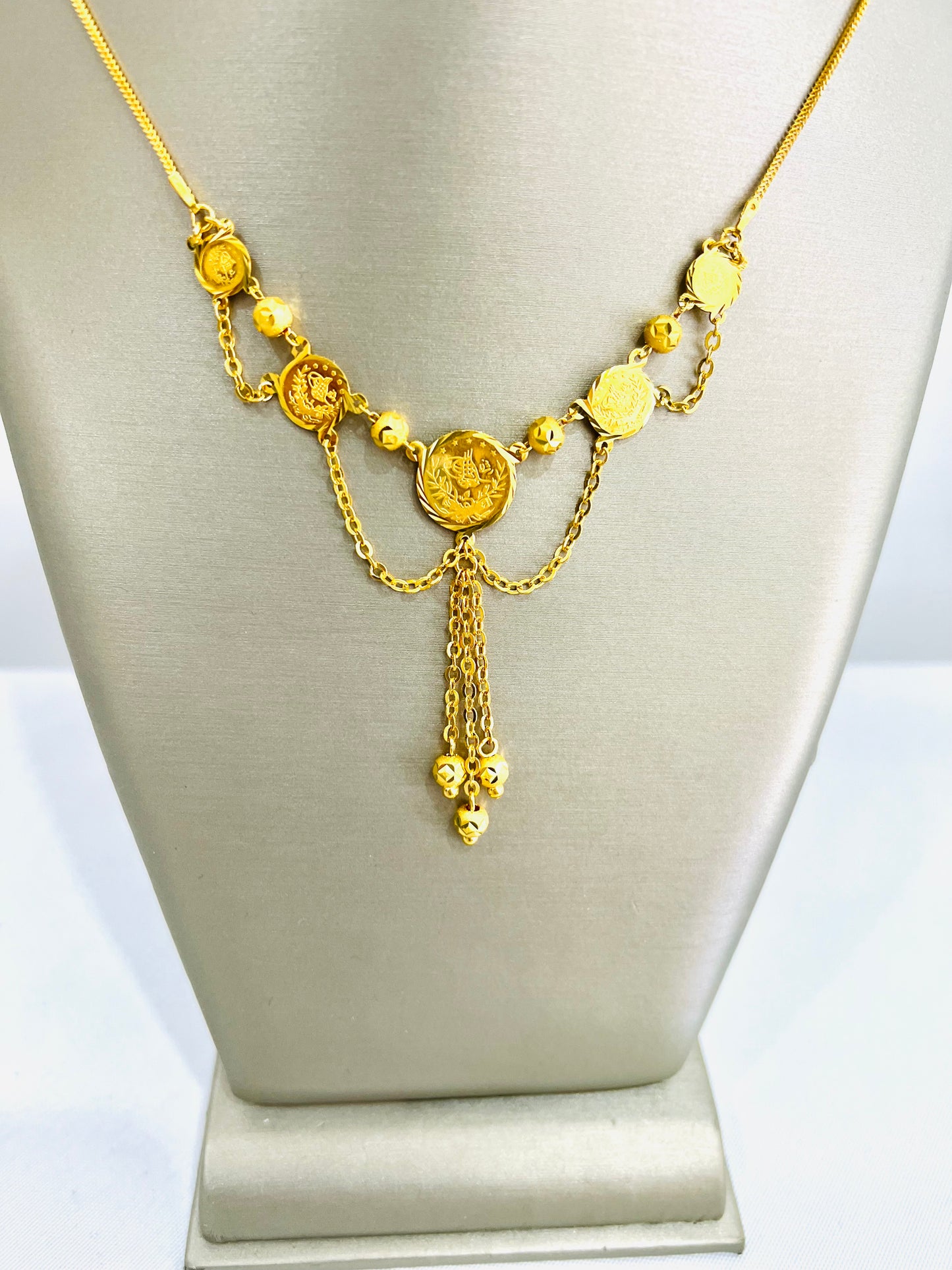 21K Gold Turkish Coin Half Set