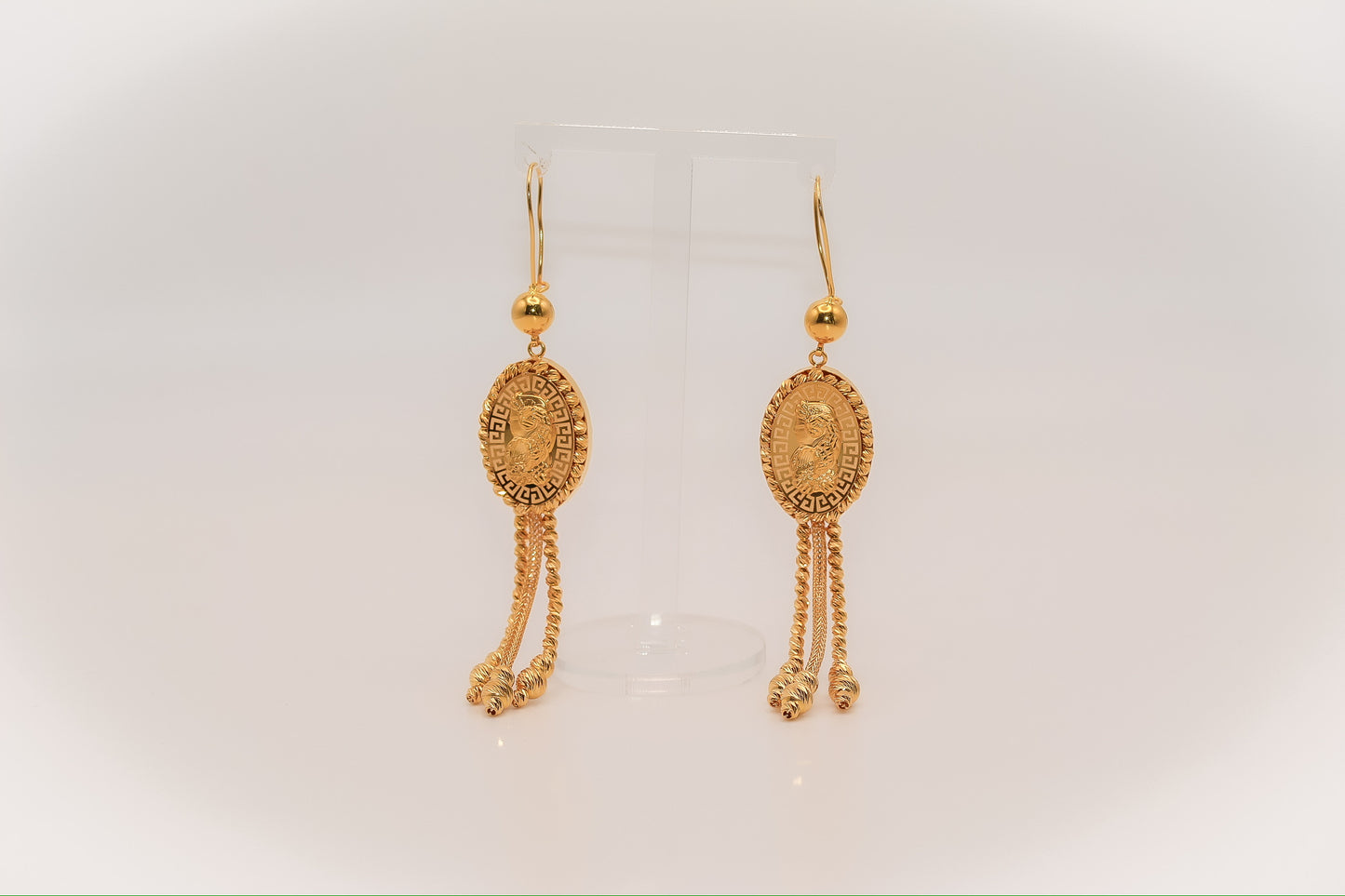 21K Gold Lady Futuna Dangle Earrings