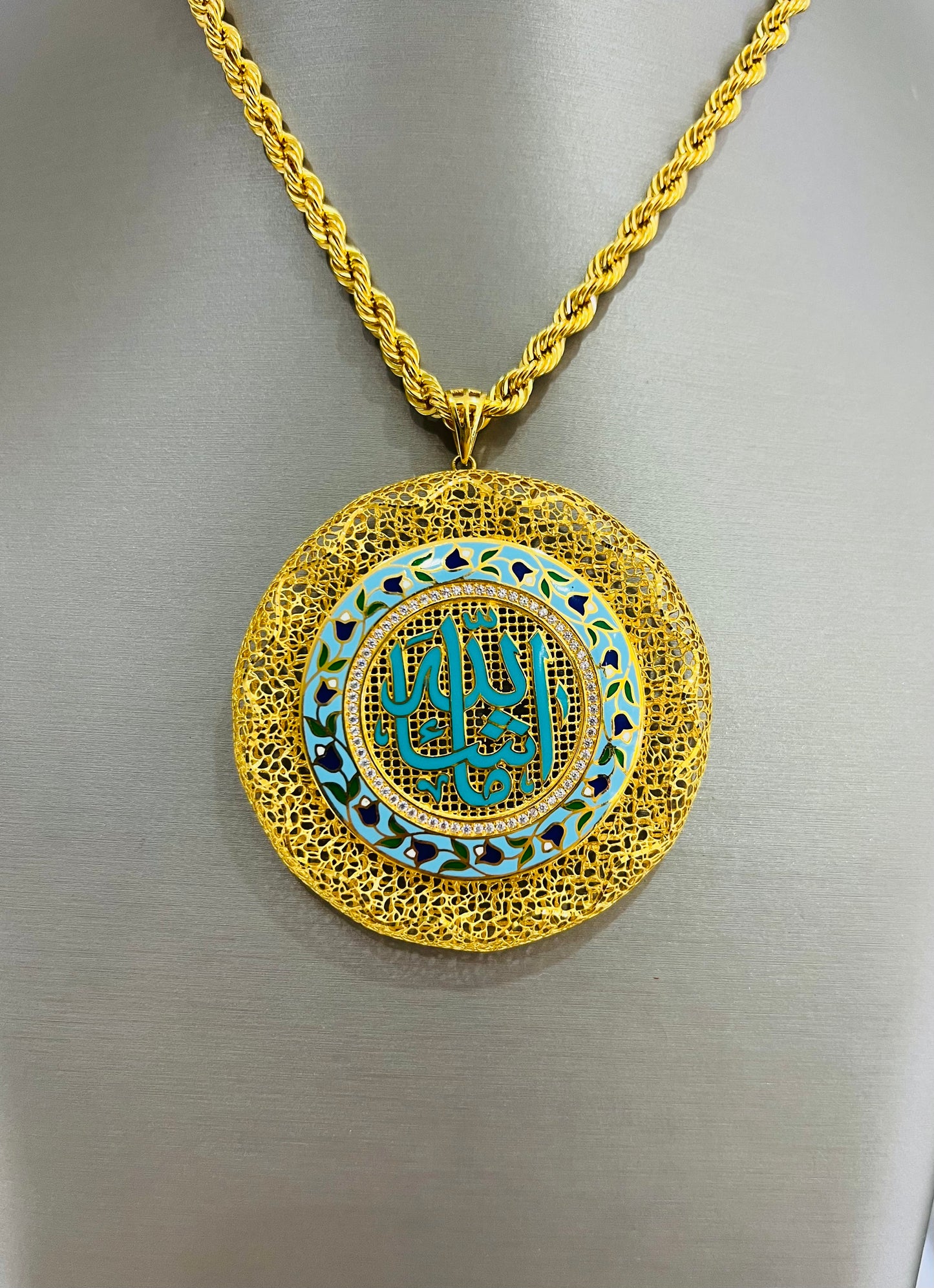 21K Gold Mashallah Pendant
