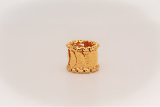 21K Gold Himo Coin Ring