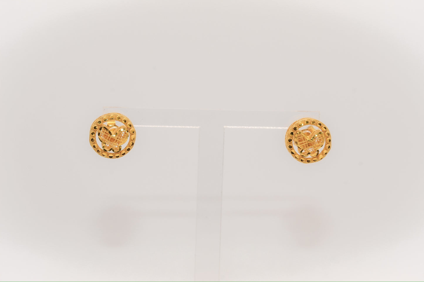 21K Gold Butterfly Post Earring