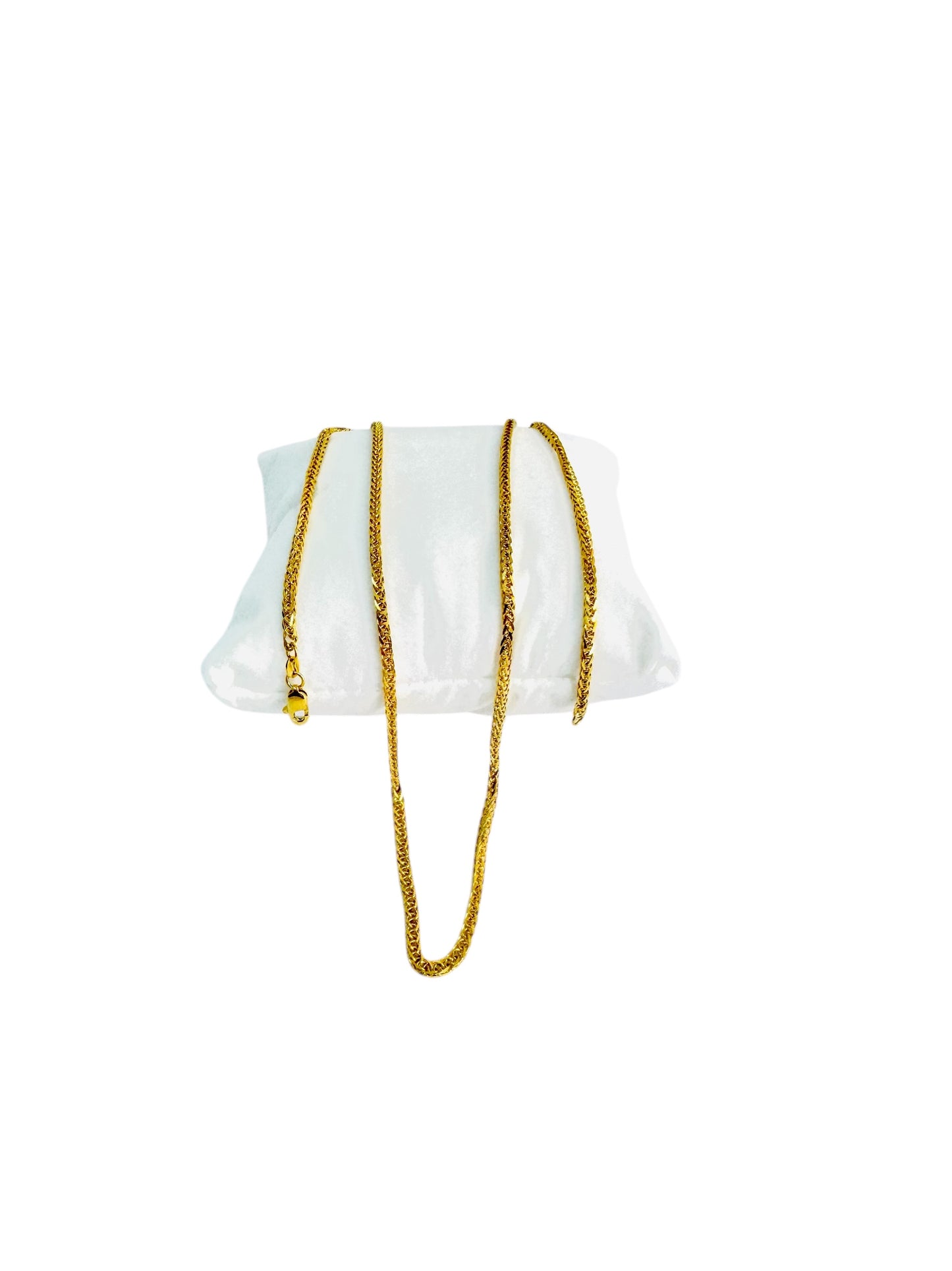 21K Gold Wheat Chain Necklace
