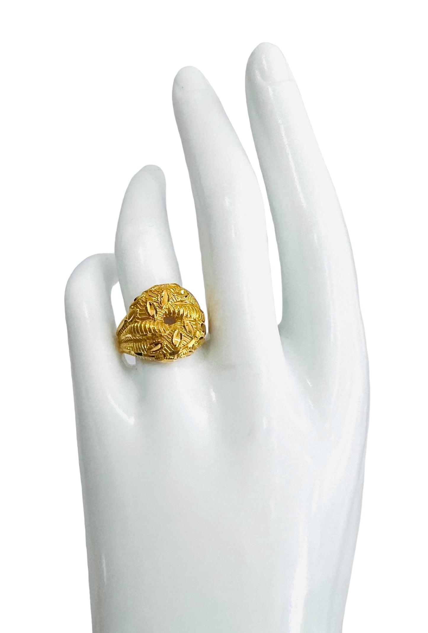 21K Gold Leaf Ring