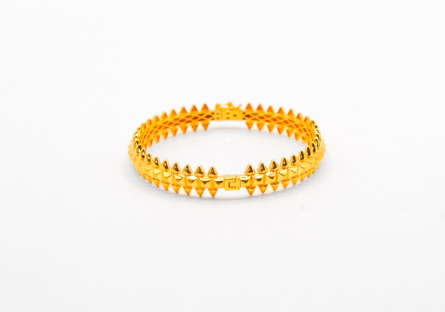21k Gold Spiked bangle bracelet
