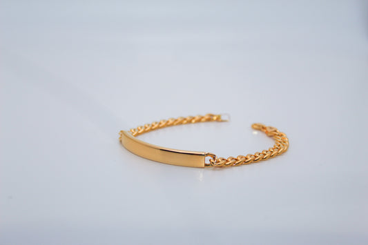 21K Gold Id Bracelet