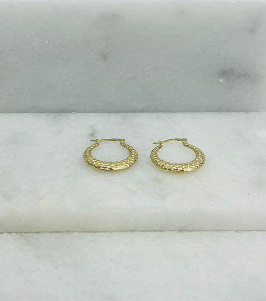 18K Gold Hoop Earrings