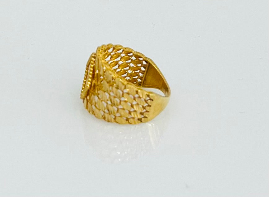 21K Gold Wide Ring