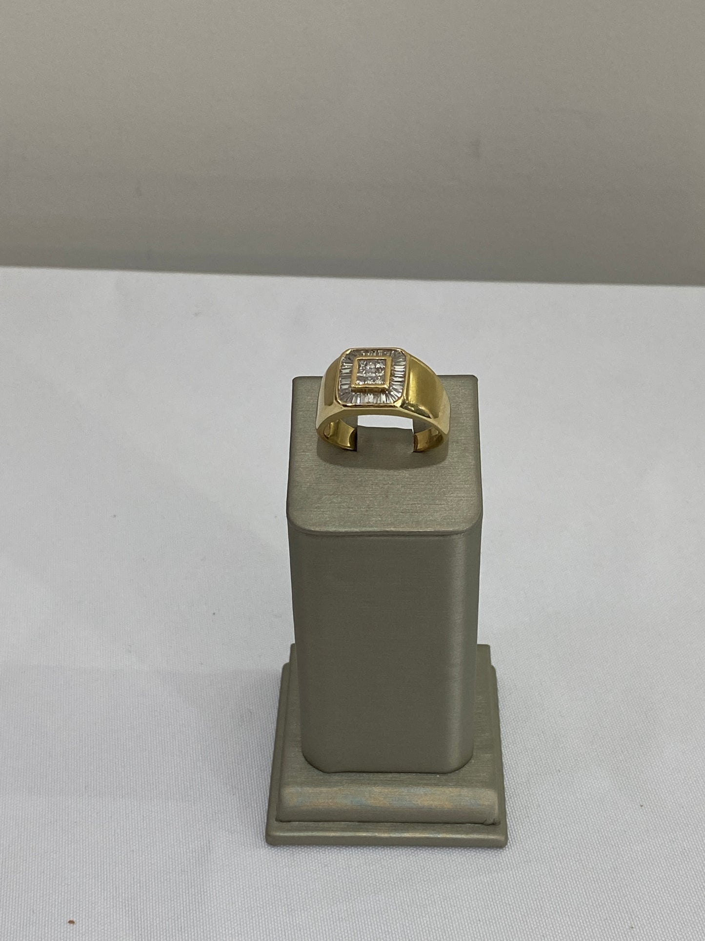14k Gold Diamond Mens Ring