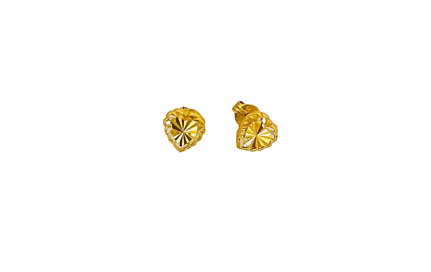 21K Gold Heart Earring