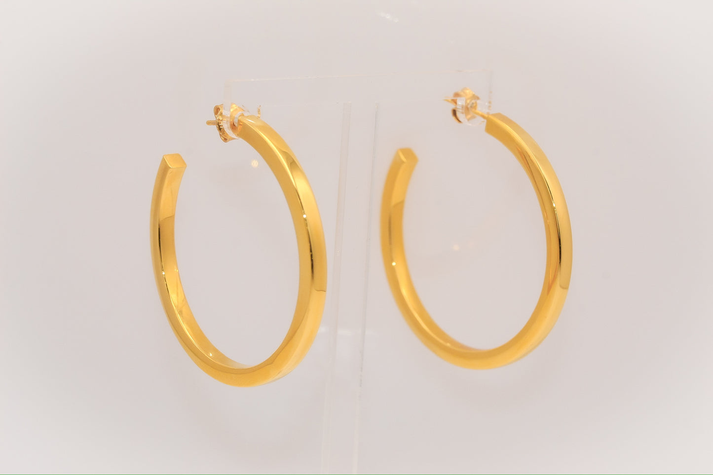 21K Gold Hoop Earrings