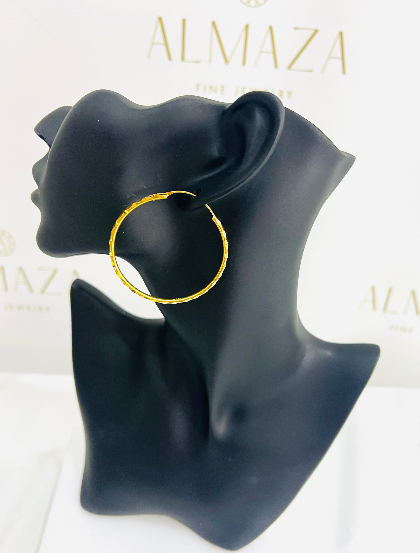 21K Gold Hoop Earrings