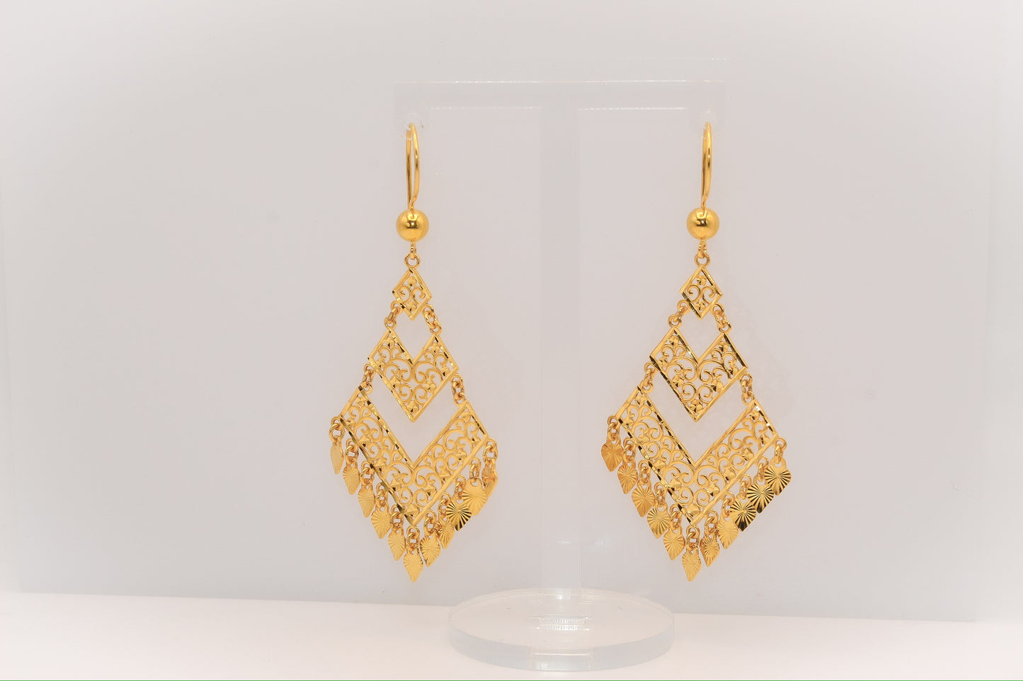 21K Gold Dangle Earrings