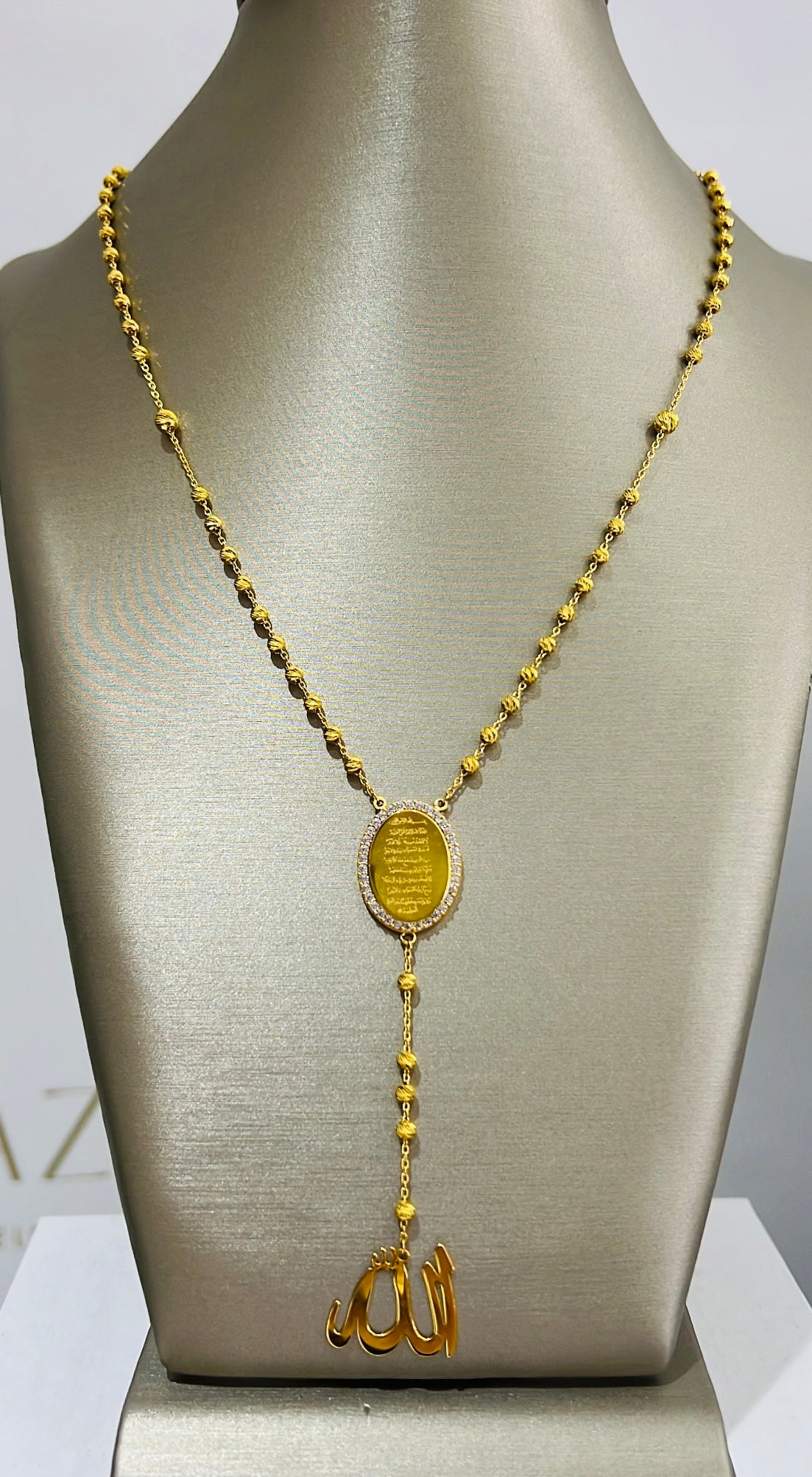 21k Gold Masbaha Necklace