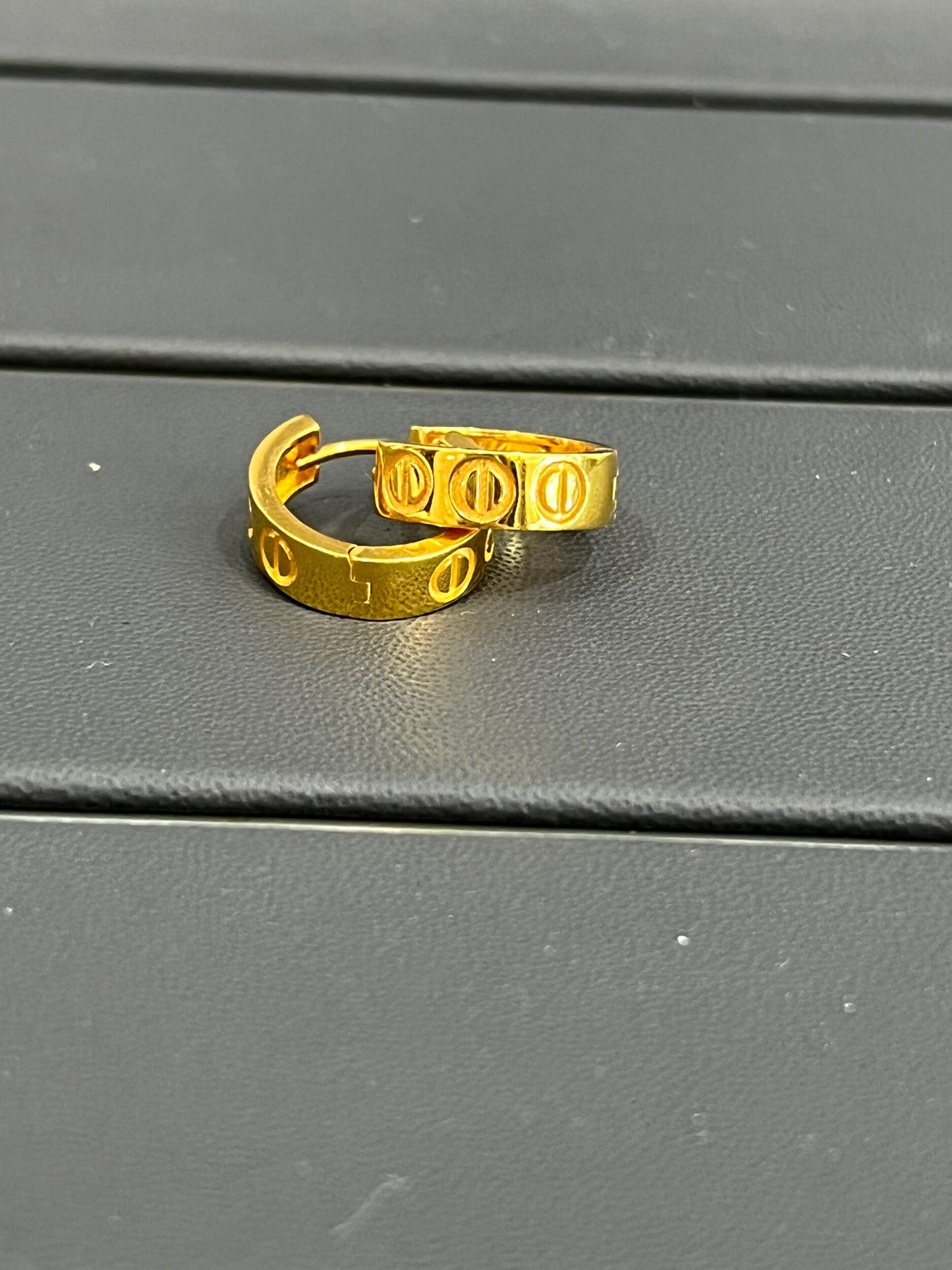 21k Gold Huggies Earrings