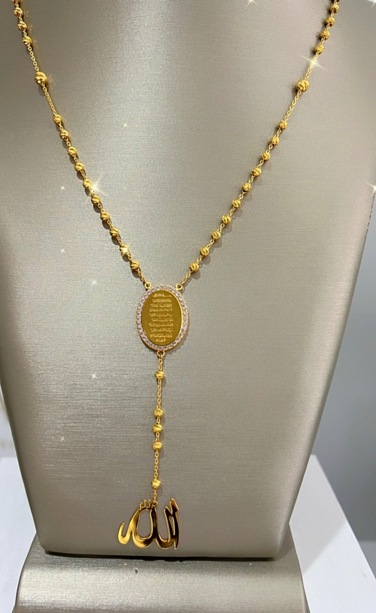 21k Gold Masbaha Necklace