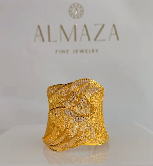 21K Gold Cuff Bracelet