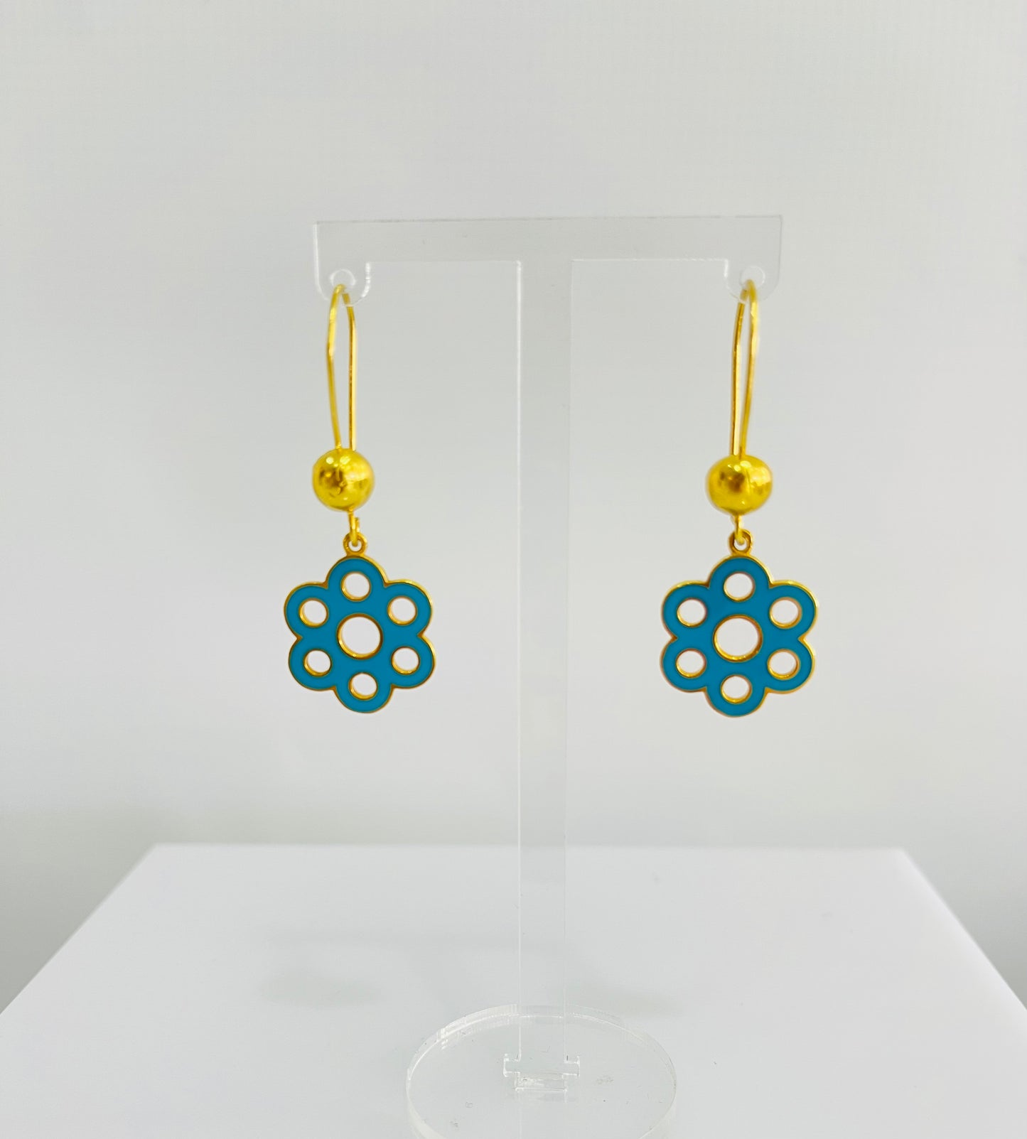 21k Gold Flower Earrings