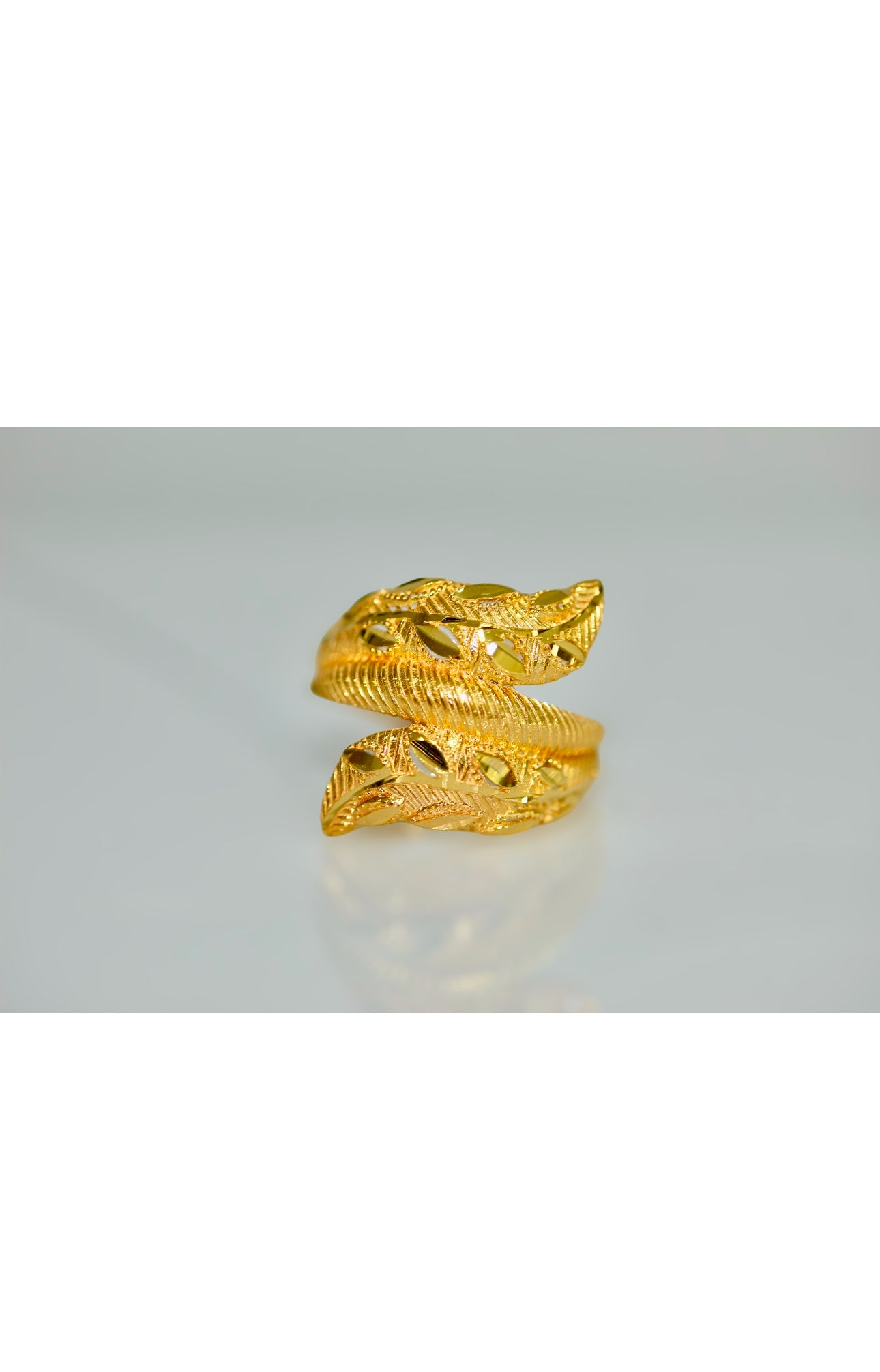 21K Gold Leaf Ring