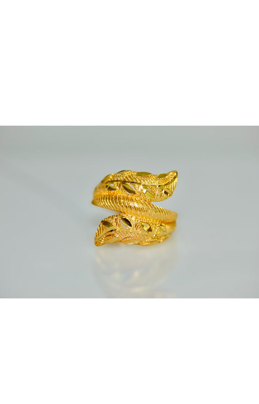 21K Gold Leaf Ring