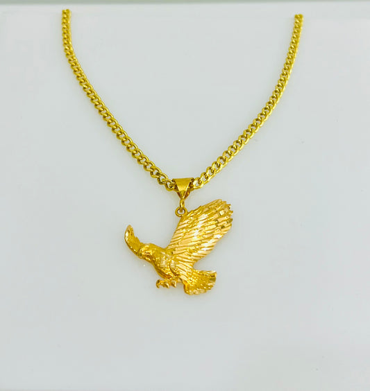 21K Gold Eagle Pendant