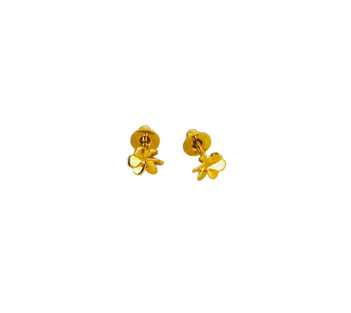21K Gold Baby Flower Earrings