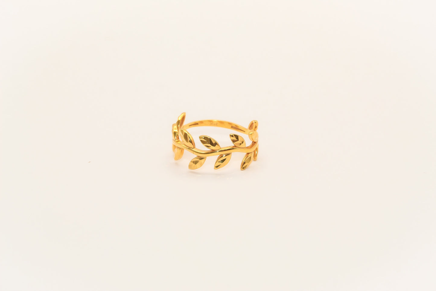 21K Gold Leaf Ring