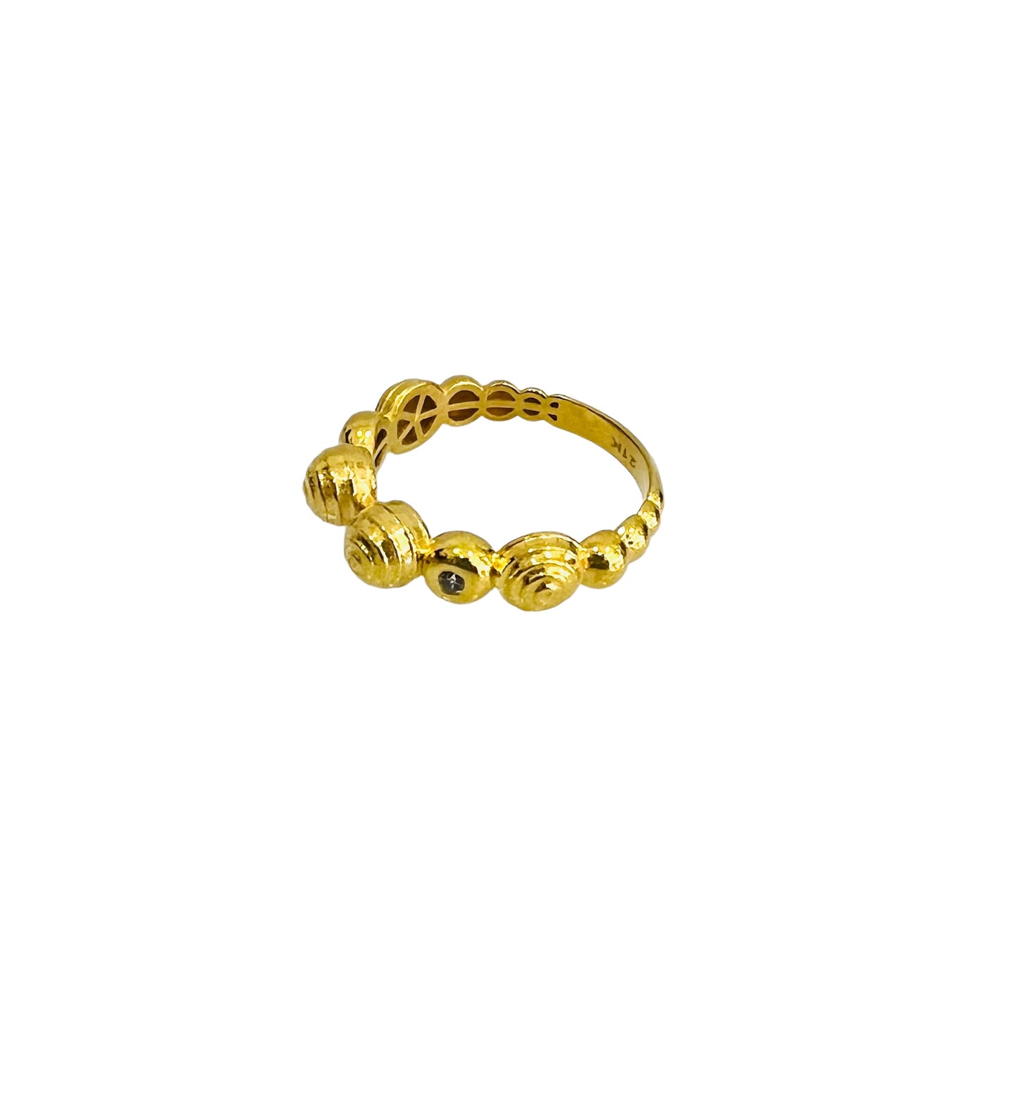 21K Gold Bubble Ring